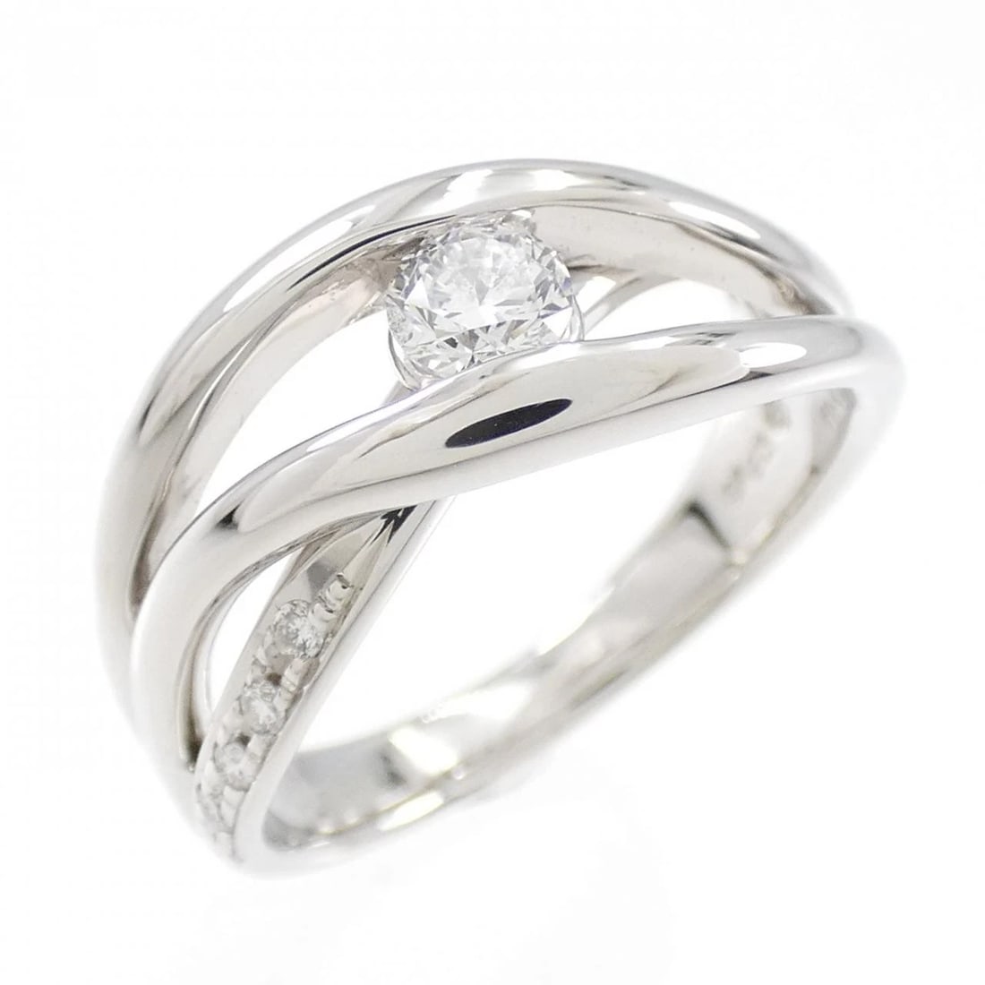 K18WG DIAMOND RING: K18WG Diamond Ring Brand: Unbranded Type: Diamond ring Material: K18WG, Main Stone/Creation Natural Color: White Gold Size: US 5 3/4 Accessories: None Accessories Notice: When purchasing pre-owned
