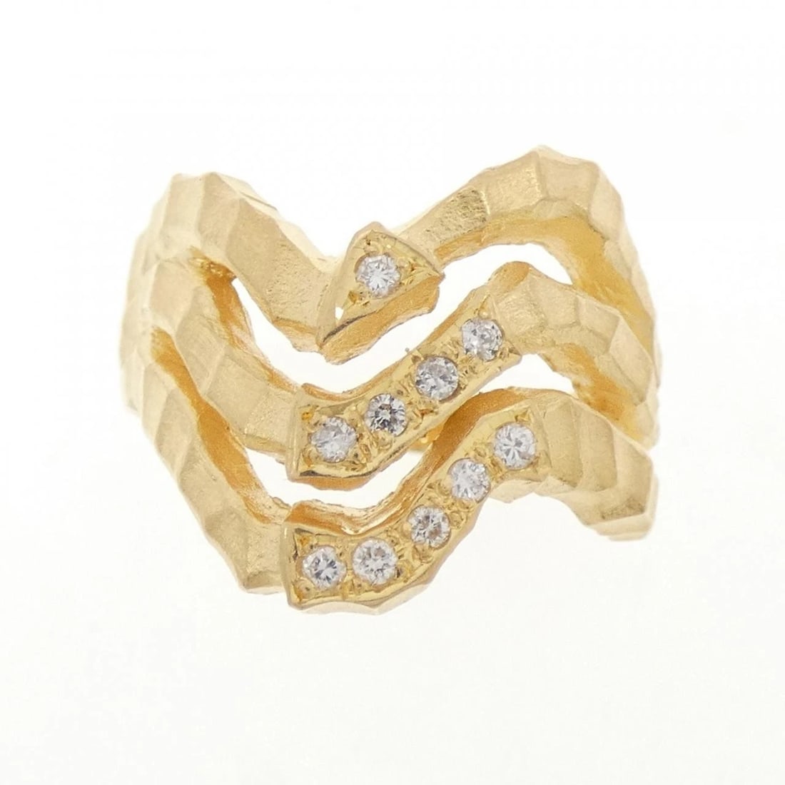K18YG DIAMOND RING - 2