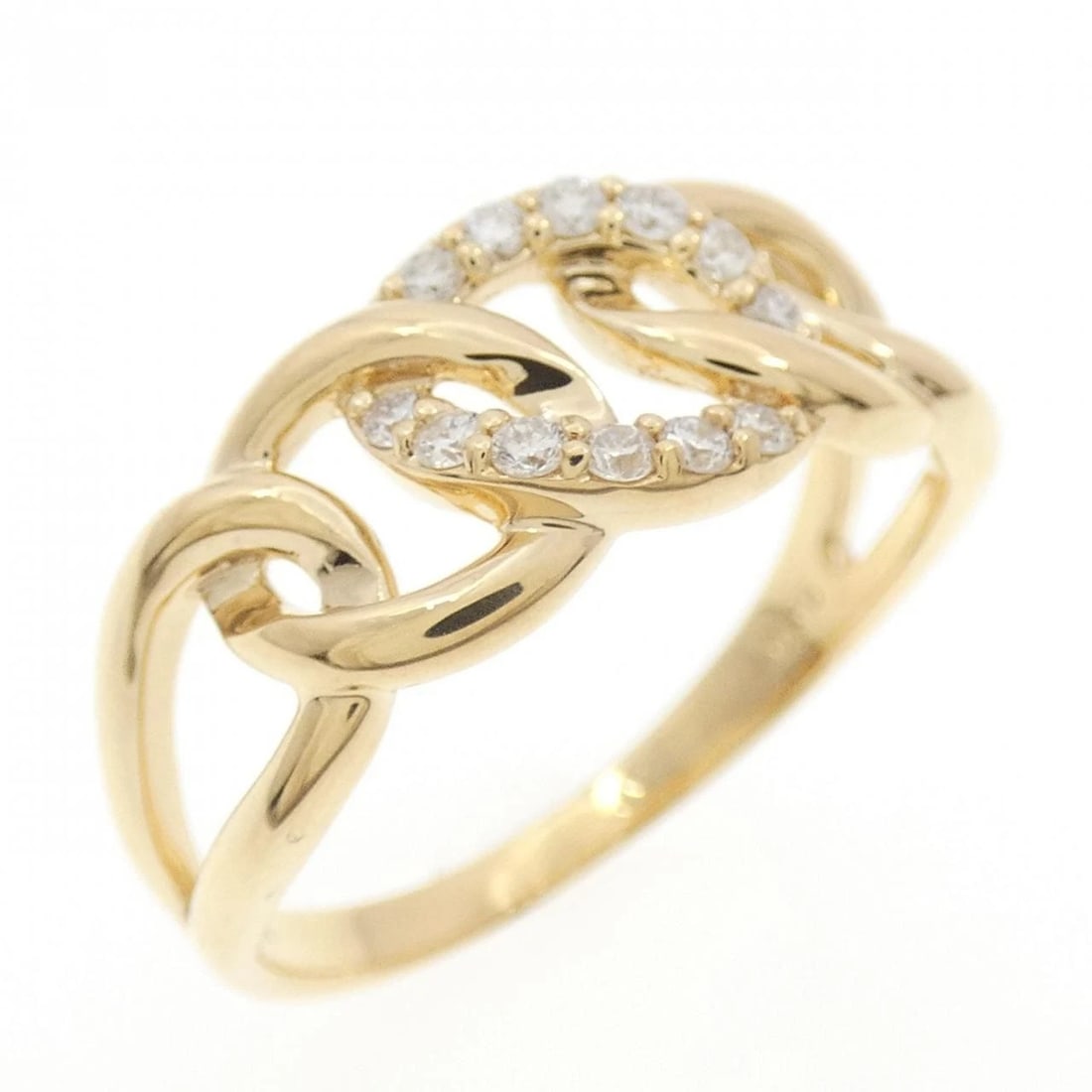K18YG DIAMOND RING: K18YG Diamond Ring Brand: Unbranded Type: Diamond Ring Material: K18YG, Main Stone/Creation Natural Color: Yellow gold Size: US 8 Accessories: None Accessories Notice: When purchasing pre-owned