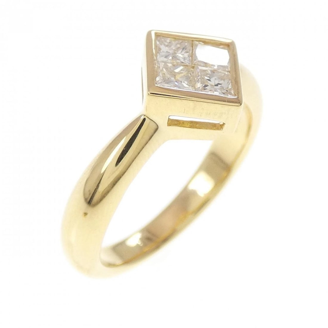 K18YG DIAMOND RING - 4