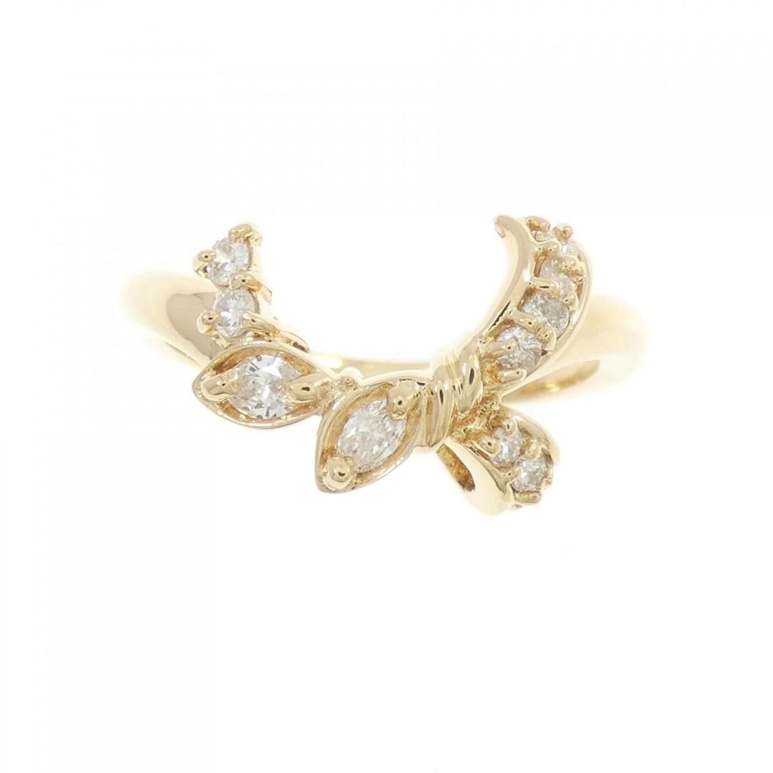 K18YG DIAMOND RING: K18YG Diamond Ring Brand: Unbranded Type: Diamond ring Material: K18YG, Main Stone/Creation Natural Color: Yellow gold Size: US 5.75 Accessories: None Accessories Notice: When purchasing pre-owned