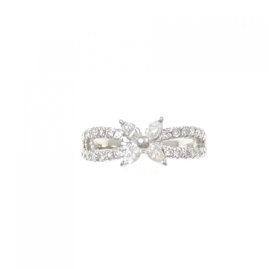 PT900 FLOWER DIAMOND RING - 2