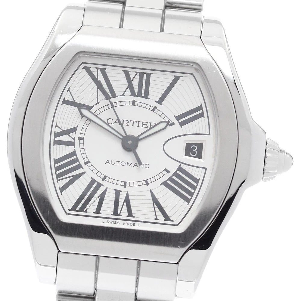 CARTIER ROADSTER DATE SILVER AUTOMATIC WATCH: CARTIER Roadster Date Silver Automatic Watch Brand: CARTIER Type: Wristwatch Material: Band Material Stainless Steel, Case Material stainless Steel /stainless steel Color: Band Color Silver, Dial Colo