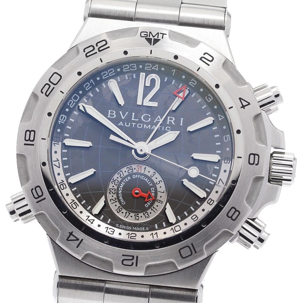 BVLGARI DIAGONO PROFESSIONAL GRAY DIAL AUTOMATIC WATCH (1 of 3)