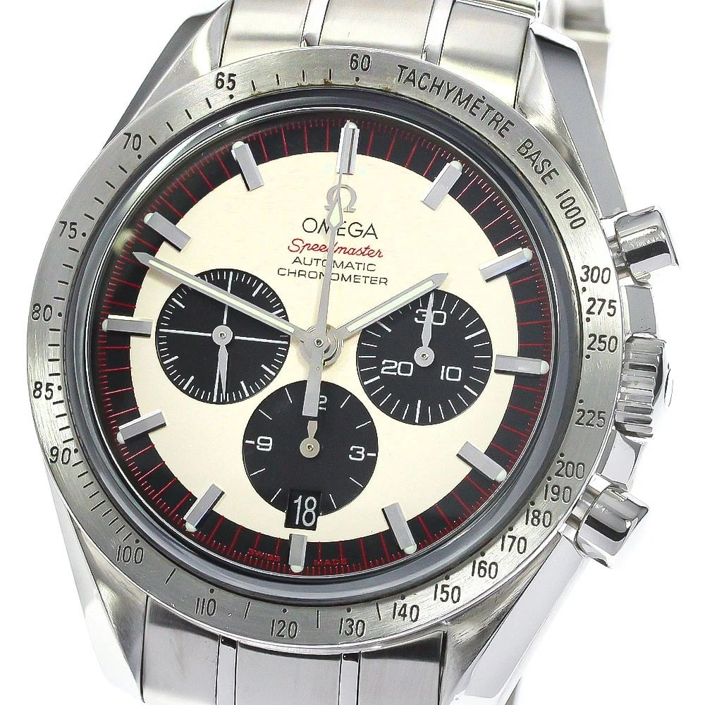 OMEGA SPEEDMASTER SCHUMACHER LEGEND CHRONOGRAPH AUTOMATIC WATCH: OMEGA Speedmaster Schumacher Legend Chronograph Automatic Watch Brand: OMEGA Type: Wristwatch Material: Band Material Stainless Steel, Case Material Stainless Steel / Stainless Steel Color: Band Color
