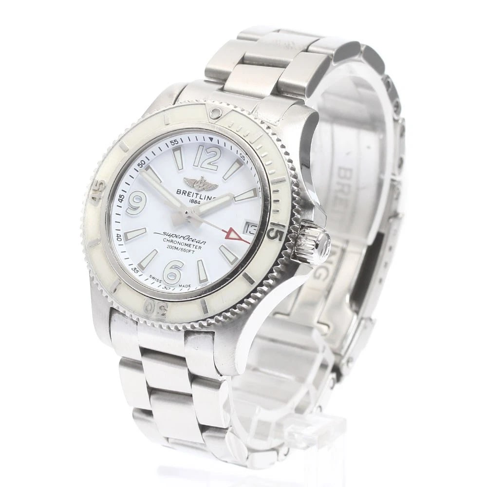 BREITLING SUPEROCEAN AUTOMATIC DATE WHITE WATCH - 2