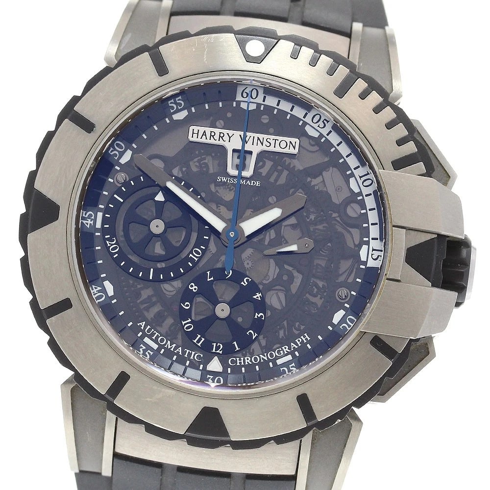 HARRY WINSTON OCEAN SPORTS BLACK DIAL AUTOMATIC WATCH: HARRY WINSTON ocean sports black Dial Automatic Watch Brand: HARRY WINSTON Type: Wristwatch Material: Band Material rubber, Case Material Therium / rubber Color: Band Color black, Dial Color black, Ca