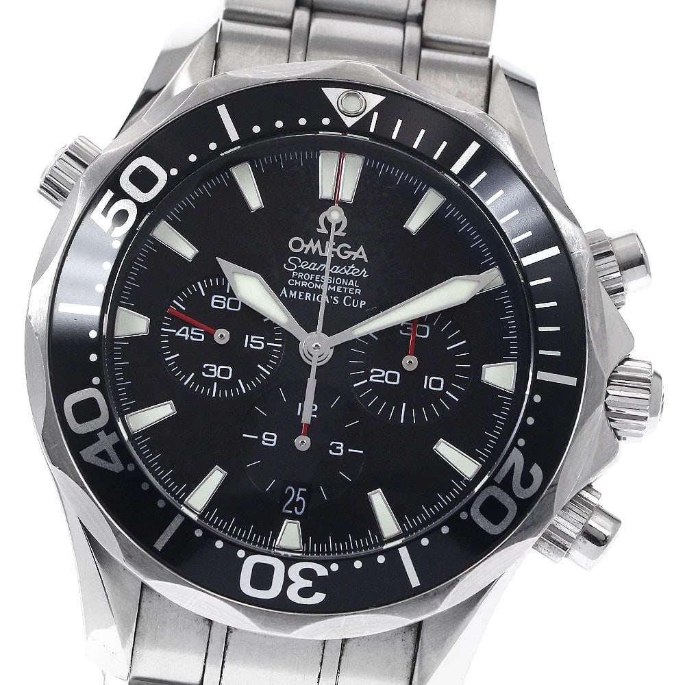 OMEGA SEAMASTER300 CHRONOGRAPH DATE BLACK DIAL AUTOMATIC WATCH: OMEGA Seamaster300 Chronograph Date Black Dial Automatic Watch Brand: OMEGA Type: Wristwatch Material: Band Material Stainless Steel, Case Material Stainless Steel / Stainless Steel Color: Band Color