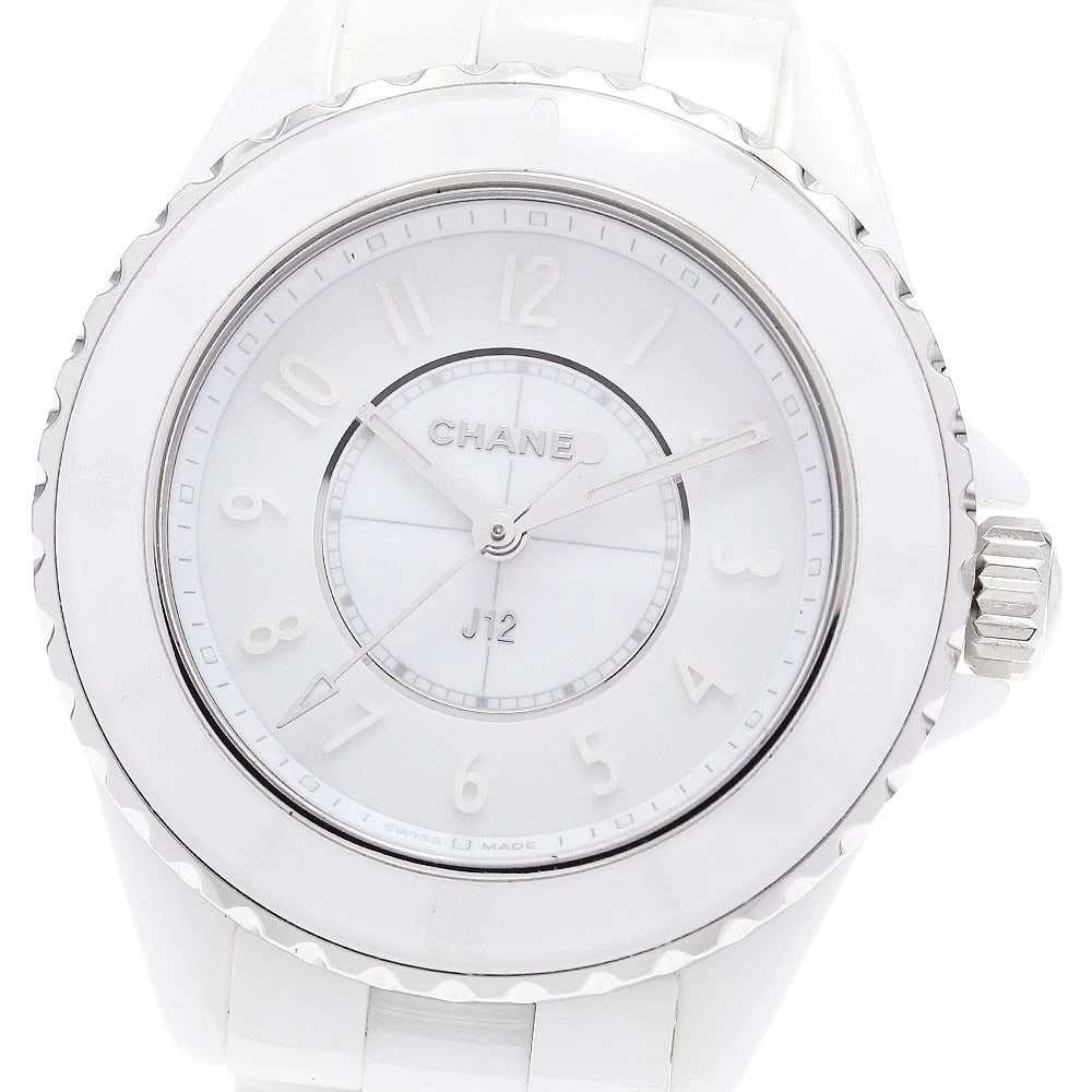 CHANEL PHANTOM WHITE CERAMIC WHITE DIAL QUARTZ LADIES WATCH (1 of 3)