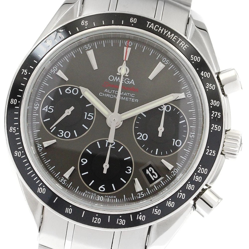 OMEGA SPEEDMASTER CHRONOGRAPH AUTOMATIC WATCH: OMEGA Speedmaster Chronograph Automatic Watch Brand: OMEGA Type: Wristwatch Material: Band Material Stainless Steel, Case Material Stainless Steel / Stainless Steel Color: Band Color Silver, Dial Colo