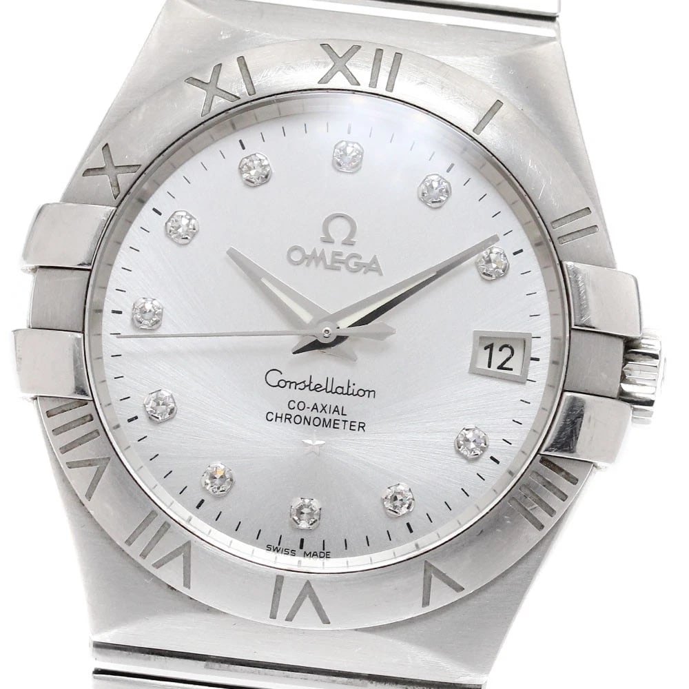 OMEGA CONSTELLATION DIAMOND AUTOMATIC WATCH: OMEGA Constellation diamond Automatic Watch Brand: OMEGA Type: Wristwatch Material: Band Material Stainless Steel, Case Material Stainless Steel / Stainless Steel Color: Band Color Silver, Dial Color 