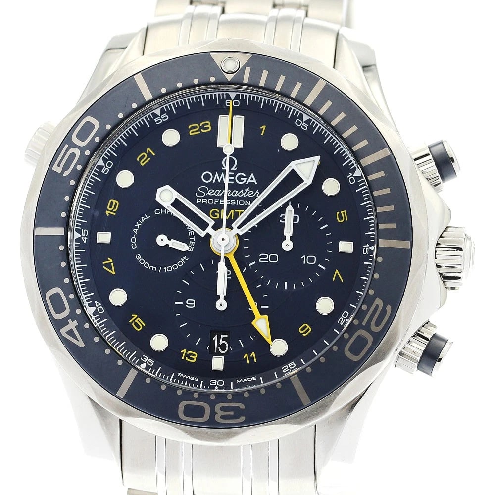 OMEGA SEAMASTER AUTOMATIC WATCH: OMEGA Seamaster Automatic Watch Brand: OMEGA Type: Wristwatch Material: Band Material Stainless Steel, Case Material Stainless Steel / Stainless Steel Color: Band Color Silver, Dial Color Navy, Case