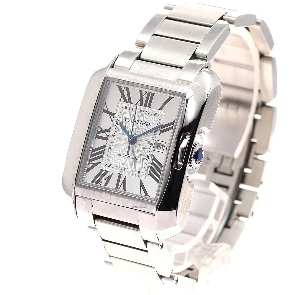 CARTIER TANK DATE SILVER AUTOMATIC WATCH - 2