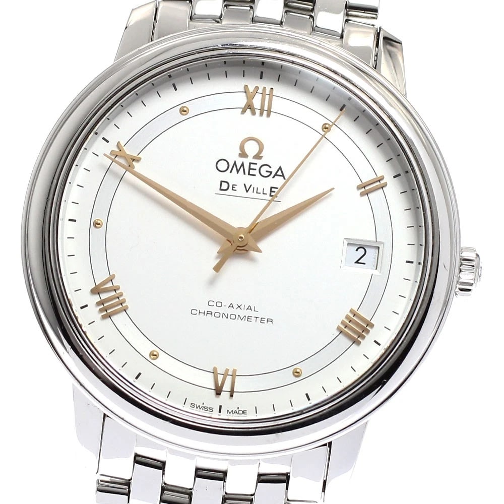 OMEGA DE VILLE PRESTIGE COAXIAL AUTOMATIC WATCH: OMEGA De Ville Prestige Coaxial Automatic Watch Brand: OMEGA Type: Wristwatch Material: Band Material Stainless Steel, Case Material Stainless Steel / Stainless Steel Color: Band Color Silver, Dial Co