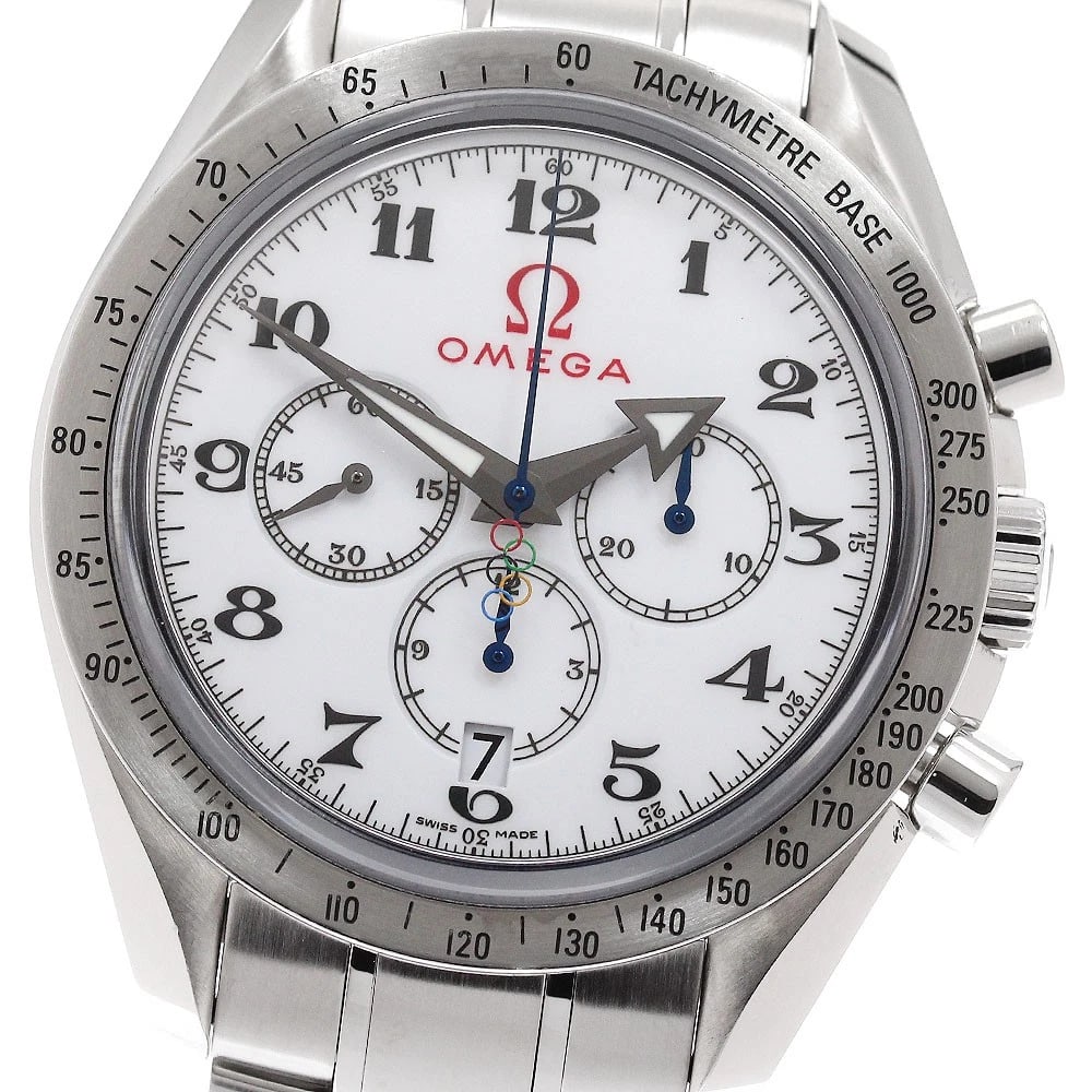 OMEGA SPEEDMASTER BROAD ARROW OLYMPICS WATCH: OMEGA Speedmaster Broad Arrow Olympics Watch Brand: OMEGA Type: Wristwatch Material: Band Material Stainless Steel, Case Material Stainless Steel / Stainless Steel Color: Band Color Silver, Dial Color