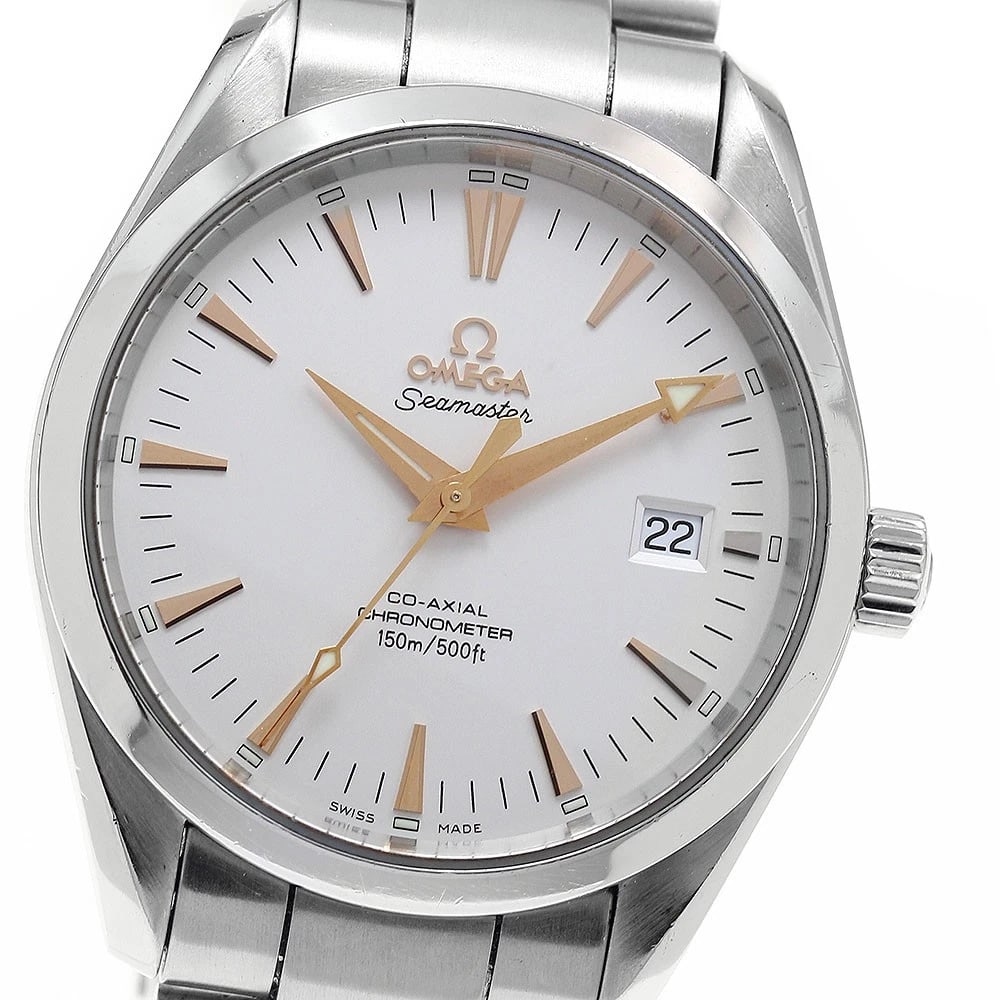 OMEGA SEAMASTER AQUA TERRA CO-AXIAL DATE AUTOMATIC WATCH: OMEGA Seamaster Aqua Terra Co-Axial Date Automatic Watch Brand: OMEGA Type: Wristwatch Material: Band Material Stainless Steel, Case Material Stainless Steel / Stainless Steel Color: Band Color Silver