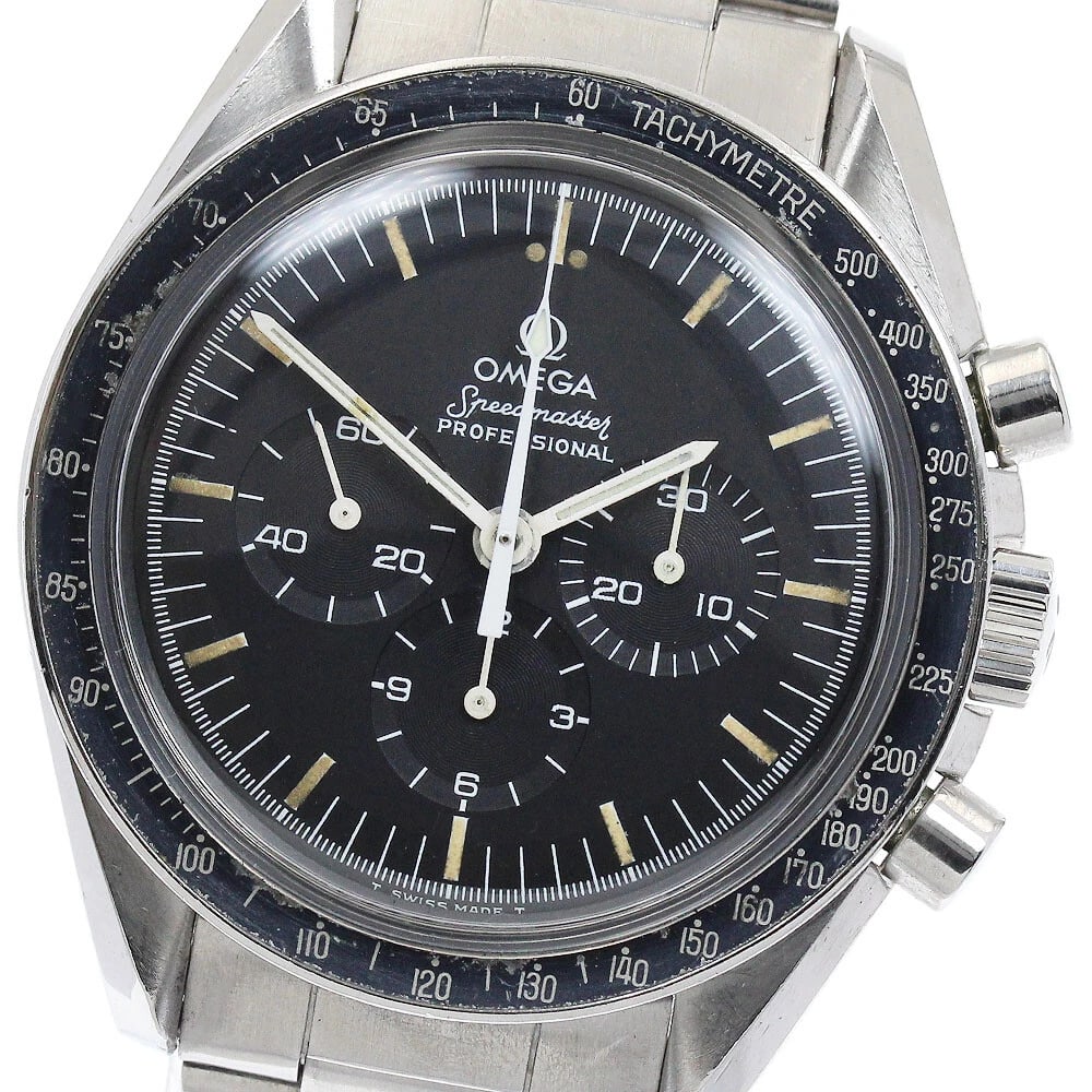 OMEGA SPEEDMASTER PROFESSIONAL WATCH: OMEGA Speedmaster Professional Watch Brand: OMEGA Type: Wristwatch Material: Band Material Stainless Steel, Case Material Stainless Steel / Stainless Steel Color: Band Color Silver, Dial Color black, 