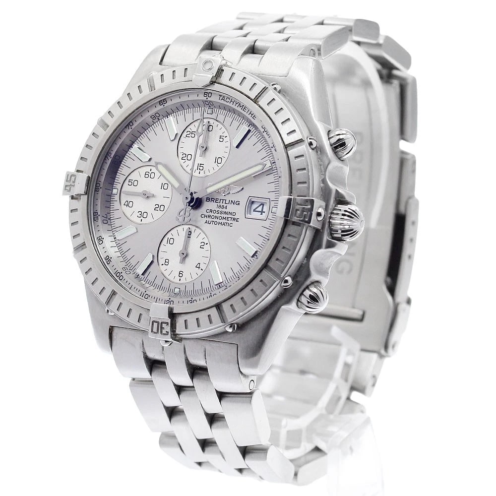 BREITLING CROSSWIND CHRONOGRAPH SILVER AUTOMATIC WATCH - 2