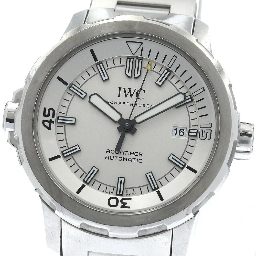 IWC SCHAFFHAUSEN AQUA TIMERSILVER DIAL AUTOMATIC WATCH: IWC SCHAFFHAUSEN Aqua timerSilver Dial Automatic Watch Brand: IWC SCHAFFHAUSEN Type: Wristwatch Material: Band Material Stainless Steel, Case Material Stainless Steel Color: Band Color Silver, Dial Co