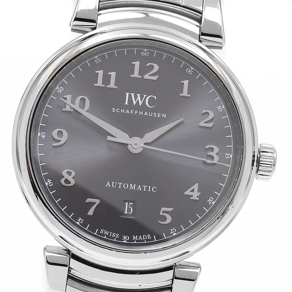 IWC SCHAFFHAUSEN DATE GRAY AUTOMATIC WATCH: IWC SCHAFFHAUSEN Date gray Automatic Watch Brand: IWC SCHAFFHAUSEN Type: Wristwatch Material: Band Material Stainless Steel, Case Material stainless Steel /stainless steel Color: Band Color Silver,