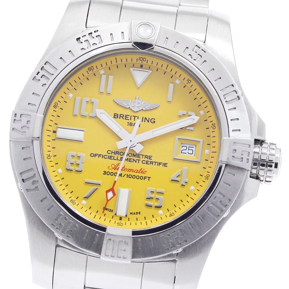 BREITLING AVENGER SEAWOLF DATE AUTOMATIC WATCH: BREITLING Avenger Seawolf Date Automatic Watch Brand: BREITLING Type: Wristwatch Material: Band Material Stainless Steel, Case Material Stainless Steel / Stainless Steel Color: Band Color Silver,