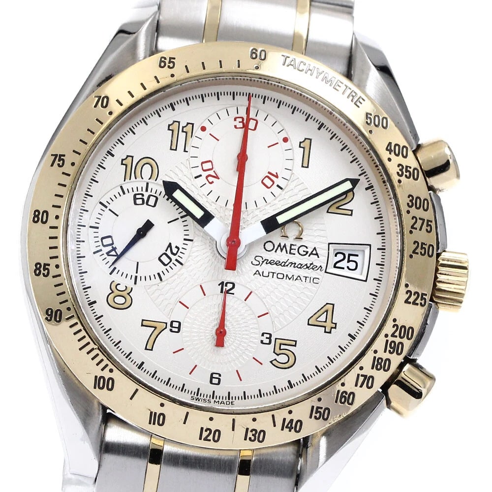 OMEGA SPEEDMASTER DATE CHRONOGRAPH SILVER DIAL AUTOMATIC MEN'S WATCH: OMEGA Speedmaster Date Chronograph Silver Dial Automatic Men's Watch Brand: OMEGA Type: Wristwatch Material: Band Material Stainless Steel/YG, Case Material Stainless Steel / Stainless Steel Color: