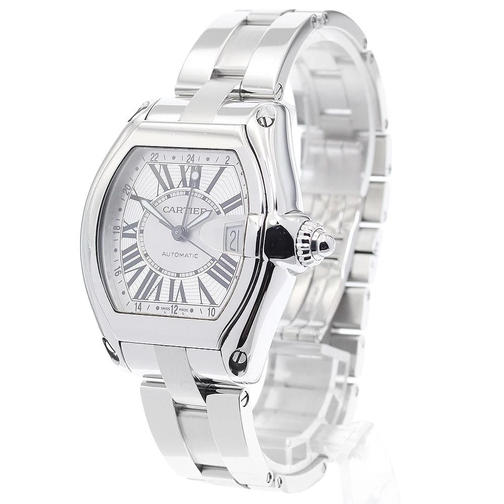 CARTIER ROADSTER SILVER AUTOMATIC WATCH - 2