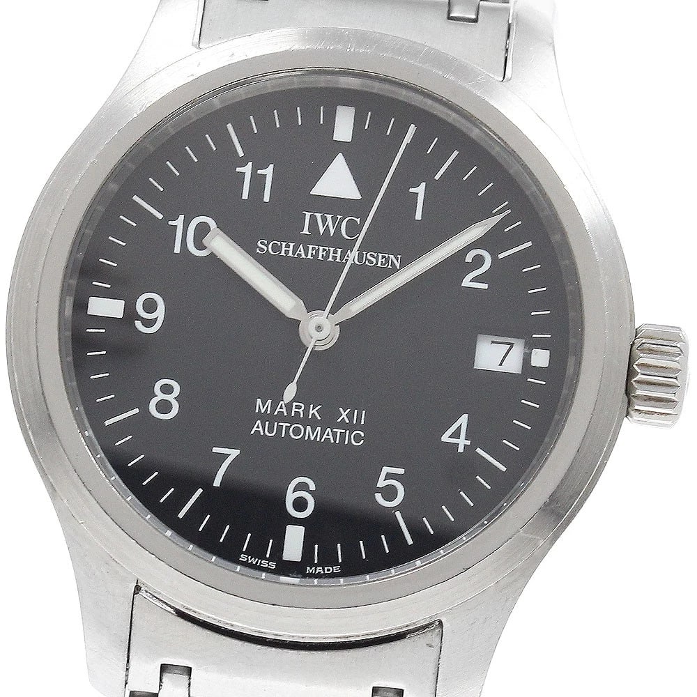 IWC SCHAFFHAUSEN PILOT WATCH MARK DATE AUTOMATIC WATCH: IWC SCHAFFHAUSEN Pilot Watch Mark Date Automatic Watch Brand: IWC SCHAFFHAUSEN Type: Wristwatch Material: Band Material Stainless Steel, Case Material Stainless Steel / Stainless Steel Color: Band Col
