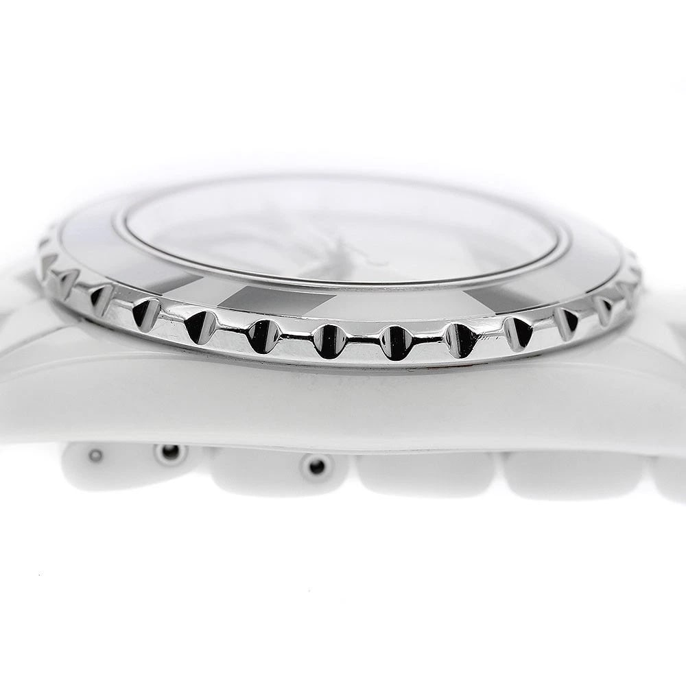 CHANEL WHITE CERAMIC AUTOMATIC WATCH - 5