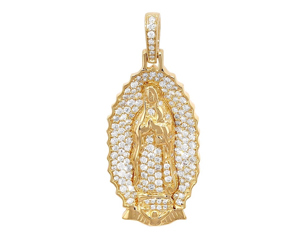 DIAMOND PENDANT 10K YELLOW GOLD: Diamond Pendant 10k Yellow Gold Brand: None Type: Pendant Material: 10k Yellow Gold, Main Stone/Creation Natural Color: Yellow Gold Size: Dimension 1.5" Accessories: None Accessories Notic
