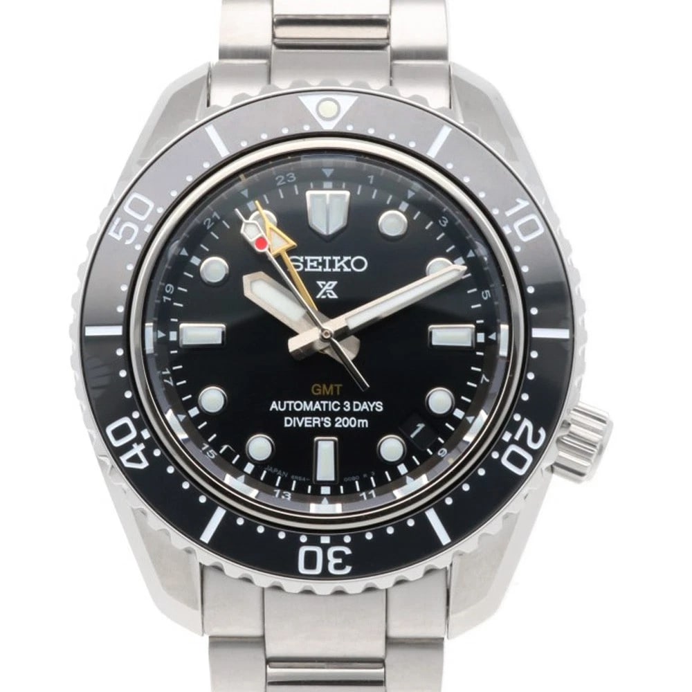 SEIKO PROSPEX DIVERS GMT WATCHES STAINLESS STEEL WATCH: SEIKO Prospex Divers GMT Watches Stainless Steel Watch Brand: SEIKO Type: Wristwatch Material: Case : Stainless Steel Band : Stainless Steel Color: Silver / black Size: Case Diameter:42.0mm Band Lengt