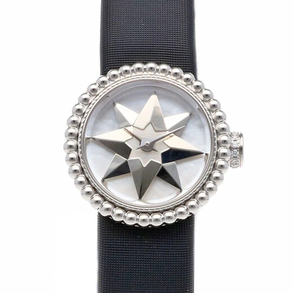 CHRISTIAN DIOR WATCHES STAINLESS STEEL WATCH: Christian Dior Watches Stainless Steel Watch Brand: Christian Dior Type: Wristwatch Material: Case : Stainless Steel Band : Satin Color: Silver / black x white Size: Case Diameter:19.5mm Band Length:4