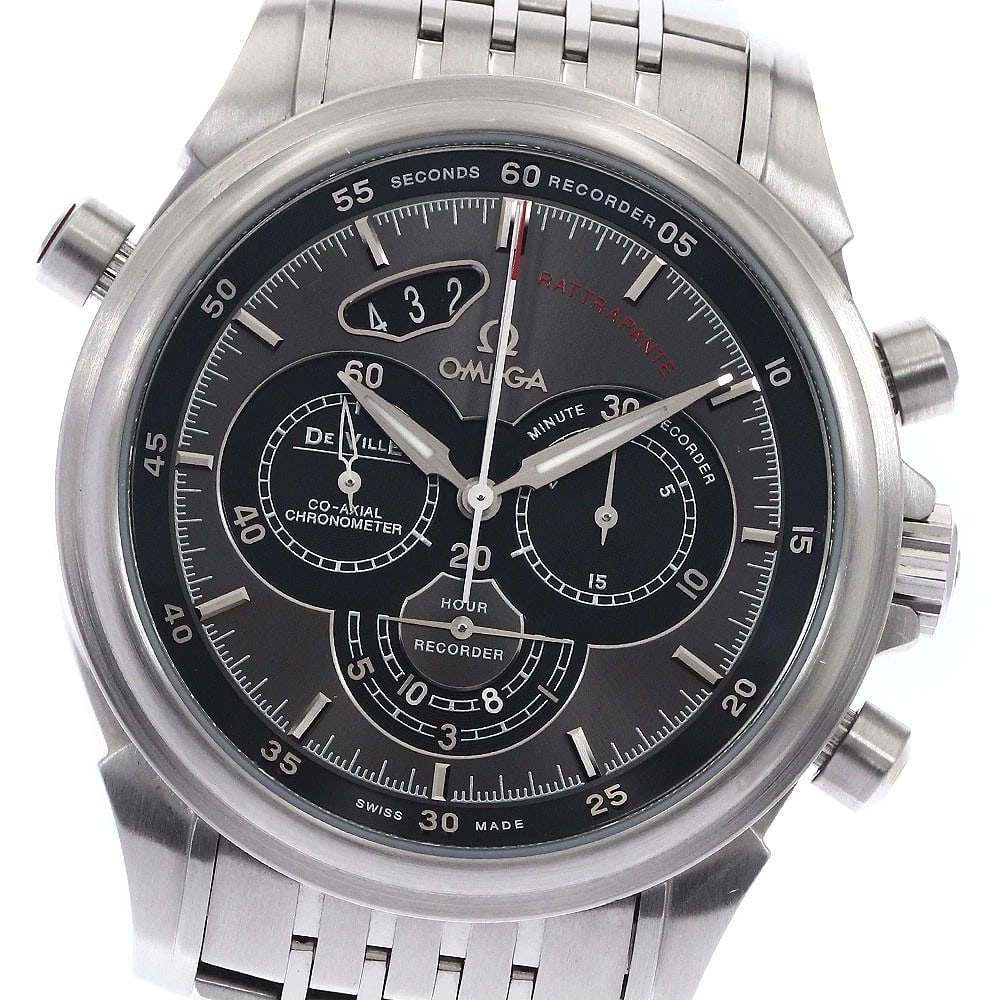 OMEGA DE VILLE CHRONOSCOPE WATCH: OMEGA De Ville Chronoscope Watch Brand: OMEGA Type: Wristwatch Material: Band Material stainless steel, Case Material stainless steel / stainless steel Color: Band Color Silver-, Dial Color gray,