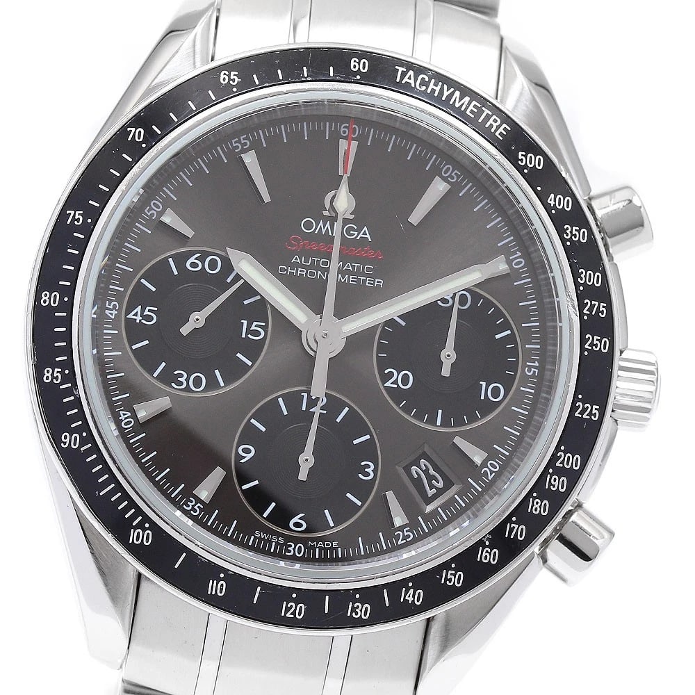 OMEGA SPEEDMASTER DATE CHRONOGRAPH AT WATCH: OMEGA Speedmaster Date Chronograph AT Watch Brand: OMEGA Type: Wristwatch Material: Band Material Stainless Steel, Case Material Stainless Steel / Stainless Steel Color: Band Color Silver, Dial Color 