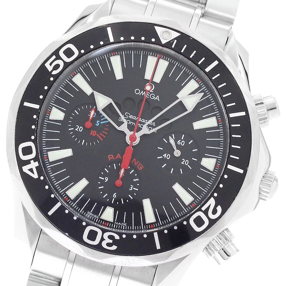 OMEGA SEAMASTER RACING CHRONOGRAPH AUTOMATIC WATCH: OMEGA Seamaster racing Chronograph Automatic Watch Brand: OMEGA Type: Wristwatch Material: Band Material Stainless Steel, Case Material Stainless Steel / Stainless Steel Color: Band Color Silver, Dial