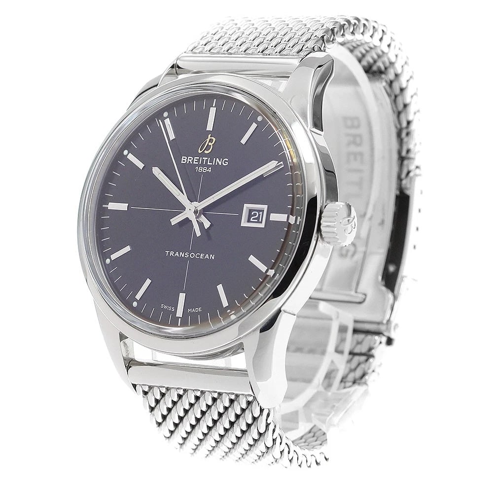 BREITLING TRANSOCEAN DATE BLACK AUTOMATIC WATCH - 2