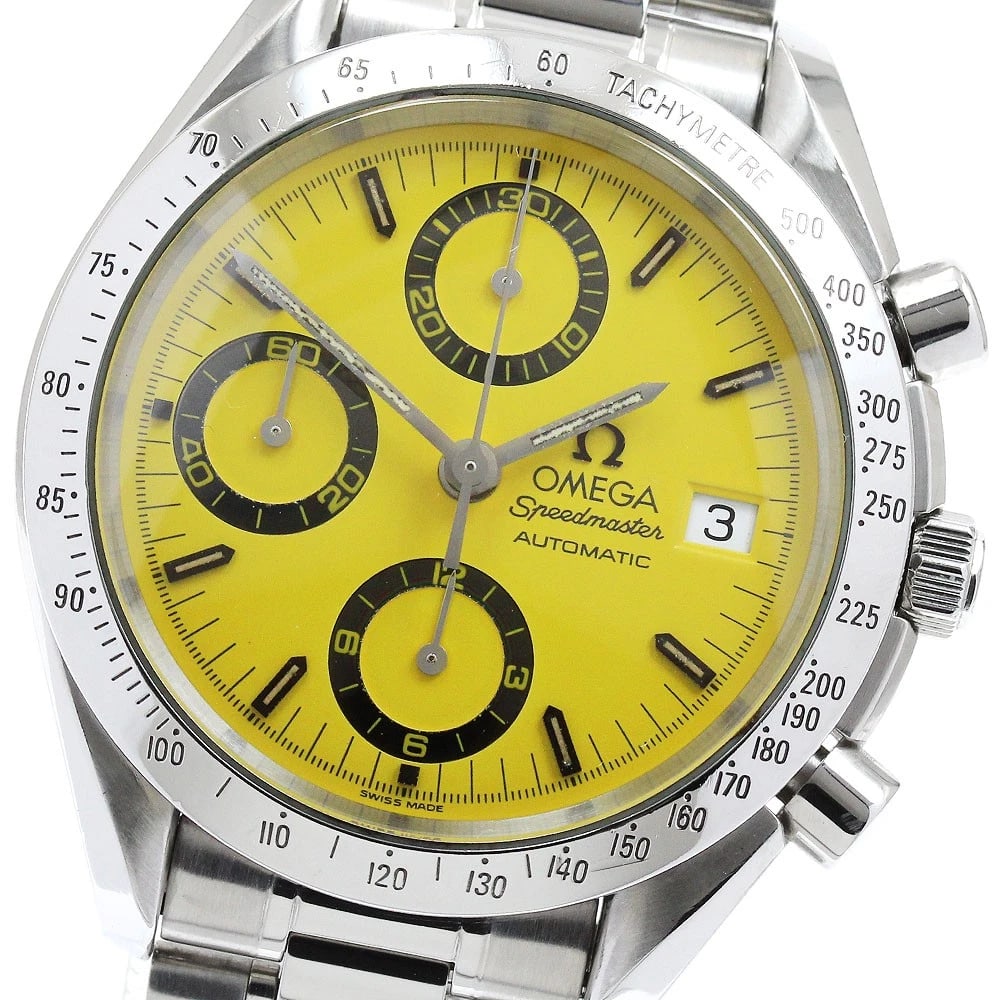 OMEGA SPEEDMASTER DATE MICHAEL SCHUMACHER AUTOMATIC WATCH: OMEGA Speedmaster Date Michael Schumacher Automatic Watch Brand: OMEGA Type: Wristwatch Material: Band Material Stainless Steel, Case Material Stainless Steel / Stainless Steel Color: Band Color