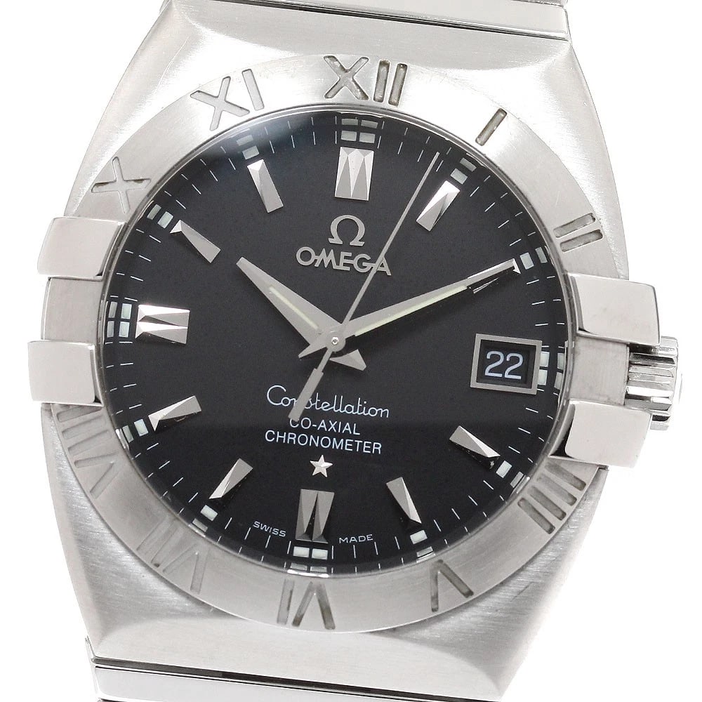 OMEGA CONSTELLATION DOUBLE EAGLE BLACK DIAL AUTOMATIC WATCH: OMEGA Constellation Double Eagle black Dial Automatic Watch Brand: OMEGA Type: Wristwatch Material: Band Material Stainless Steel, Case Material Stainless Steel / Stainless Steel Color: Band Color