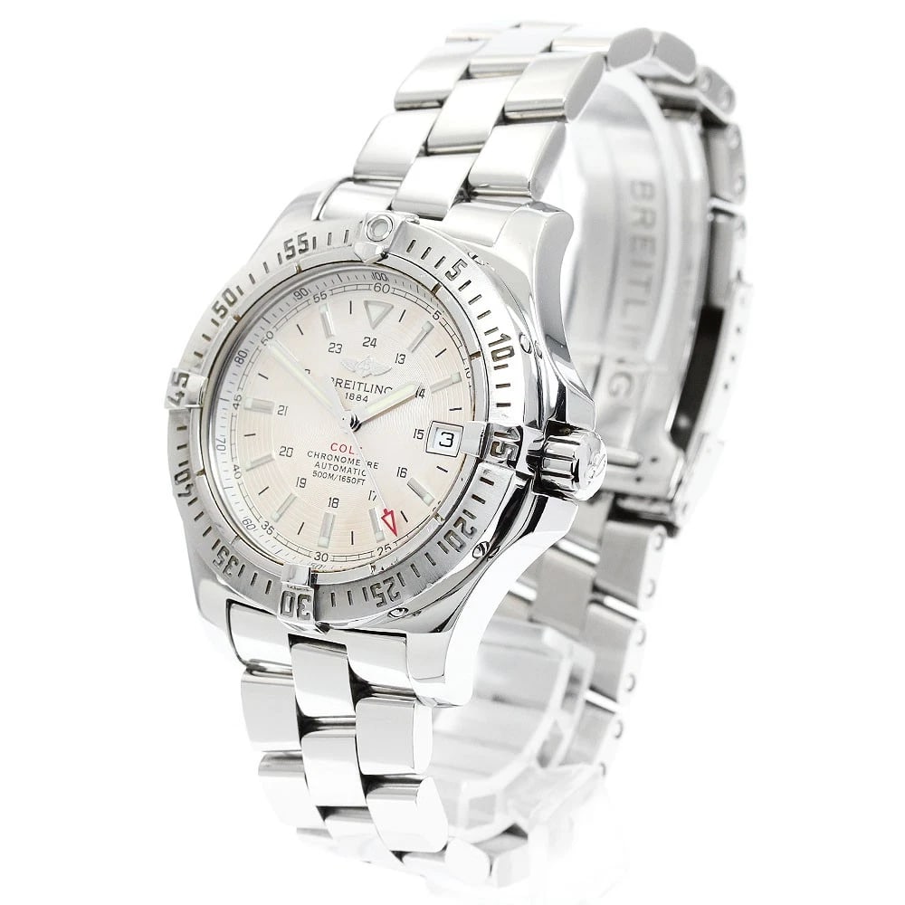 BREITLING COLT DATE SILVER DIAL AUTOMATIC WATCH - 2