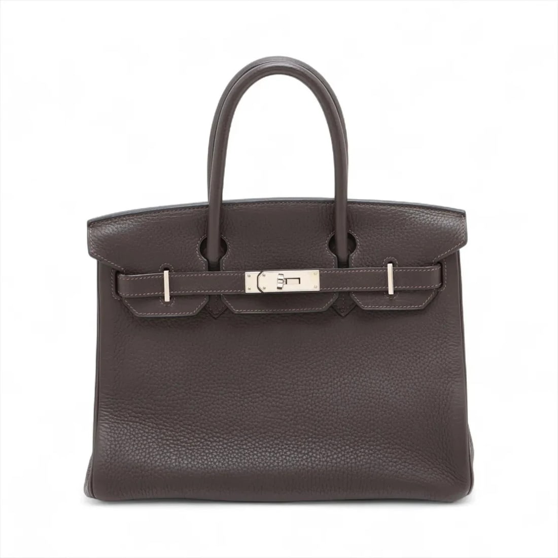 HERMES BIRKIN 30 LE TOURNAY TOGO EBÈNE SILVER: Hermes Birkin 30 Le Tournay Togo Ebène Silver Brand: Hermès Type: Hand bag Material: Togo Color: Ebène Size: Height:8.9inch Length:11.4inch Depth:5.9inch Handle height:3.7inch Accessories: None