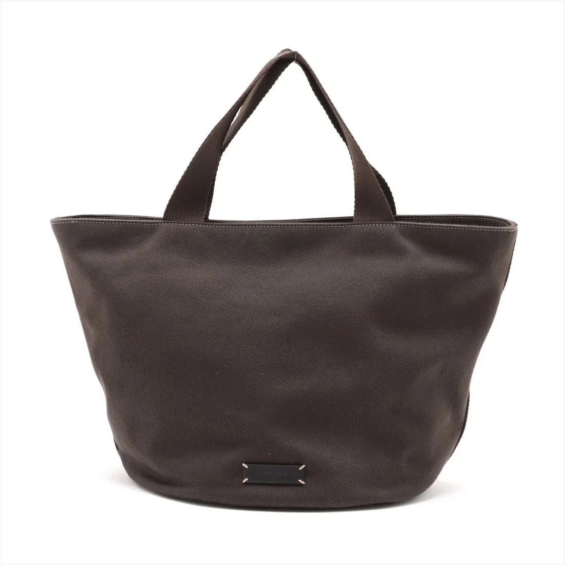 THE ROW SISAL CANVAS TOTE BAG BROWN (1 of 6)