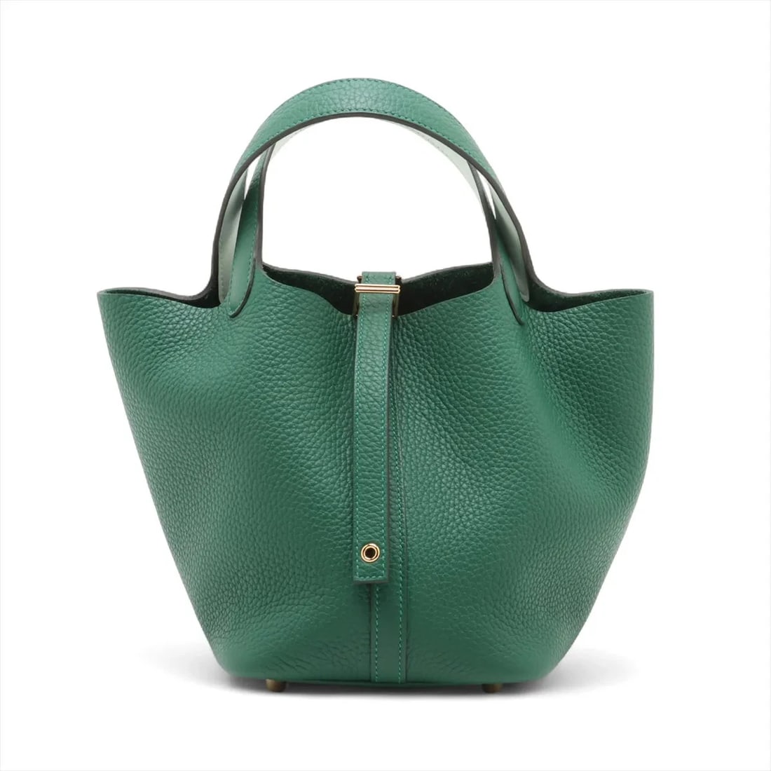 HERMES PICOTIN LOCK 18 PM ECLAT TAURILLON CLEMENCE: Hermes Picotin Lock 18 PM Eclat Taurillon Clemence Brand: Hermès Type: Hand bag Material: Taurillon Clemence × Veau Swift Color: Vale Moyant x Vale Peppermint Size: Height:7.1inch Length:7.3inch Dep