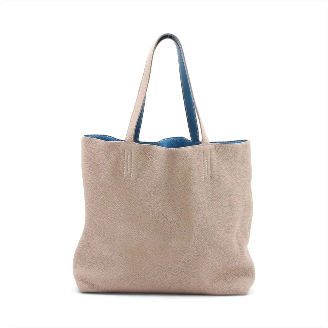 HERMES DOUBLE SENSE 36 TAURILLON CLEMENCE: Hermes Double Sense 36 Taurillon Clemence Brand: Hermès Type: Tote bag Material: Taurillon Clemence Color: Tourtière grey x mykonos Size: Height:12.8inchLength:13.6inchDepth:4.9inch Accessories: N