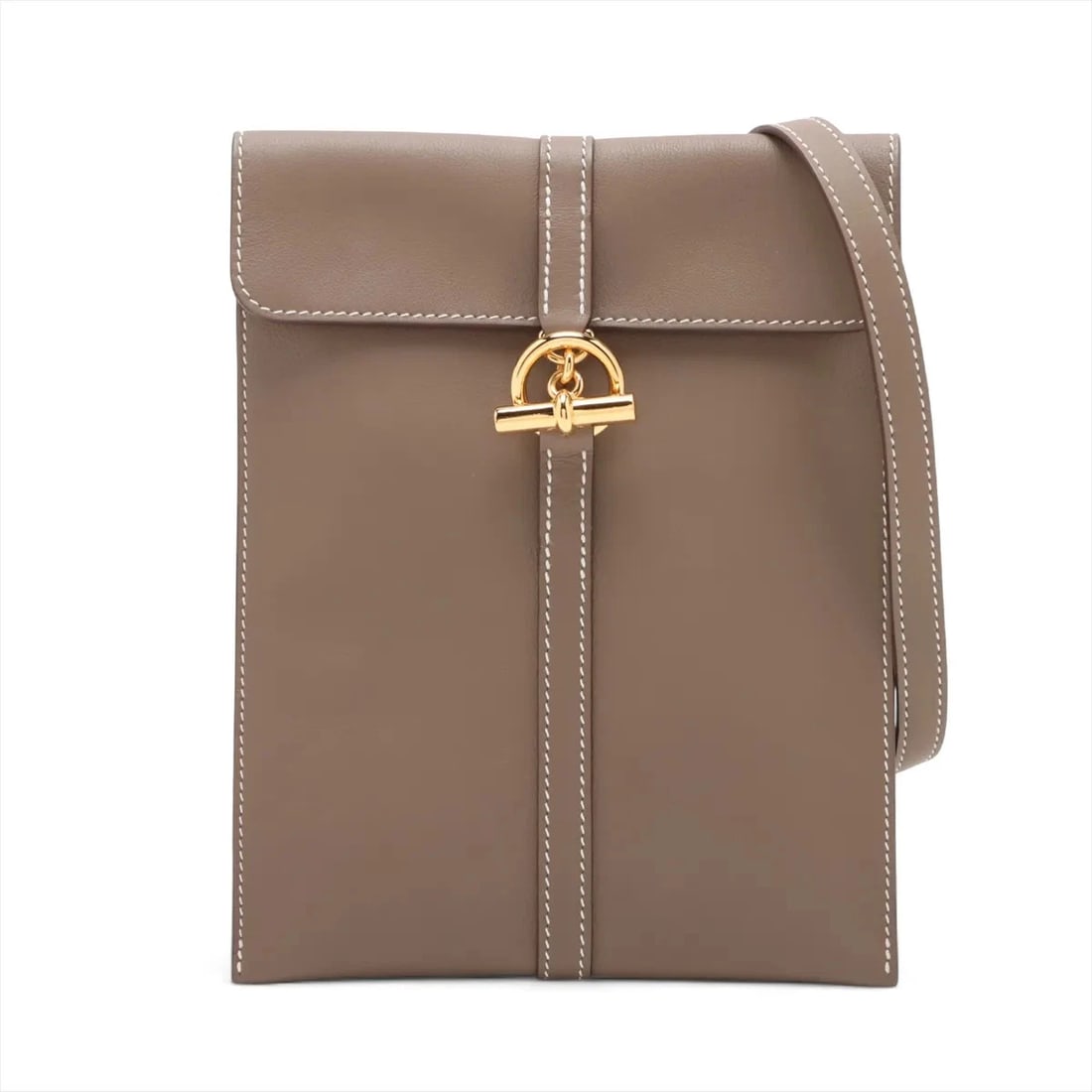 HERMES GLENAN TOGO VEAU SWIFT ETOUPE GOLD: Hermes Glenan Togo Veau Swift Etoupe Gold Brand: Hermès Type: Shoulder bag Material: Veau Swift Color: Etoupe Size: Height:7.7inchLength:5.7inchDepth:0.2inch Accessories: None Accessories