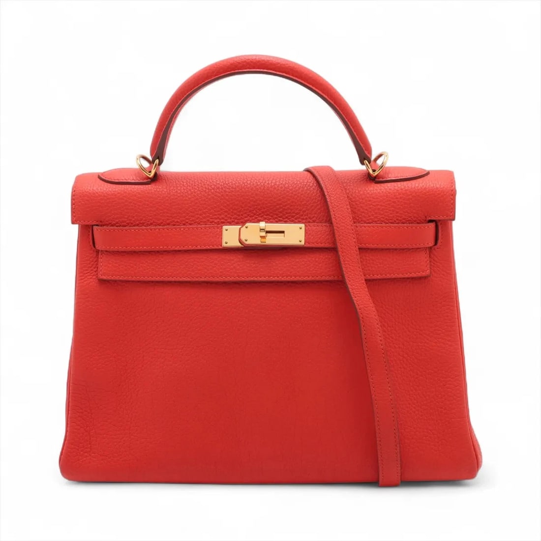 HERMES KELLY 32 LE TOURNAY TOGO CAPUCINES GOLD: Hermes Kelly 32 Le Tournay Togo Capucines Gold Brand: Hermès Type: Hand bag Material: Togo Color: Capucines Size: Height:8.7inch Length:12.4inch Depth:4.7inch Handle height:3.5inch Accessories: No