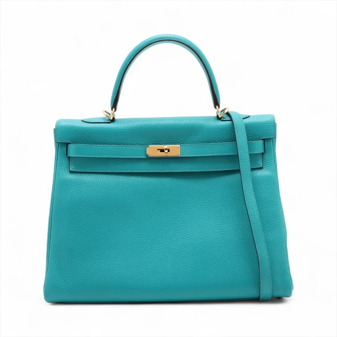 HERMES KELLY 35 LE TOURNAY TAURILLON CLEMENCE BLUE: Hermes Kelly 35 Le Tournay Taurillon Clemence Blue Brand: Hermès Type: Hand bag Material: Taurillon Clemence Color: Blue paon Size: Height:9.4inch Length:13.6inch Depth:4.9inch Handle height:4.3inch