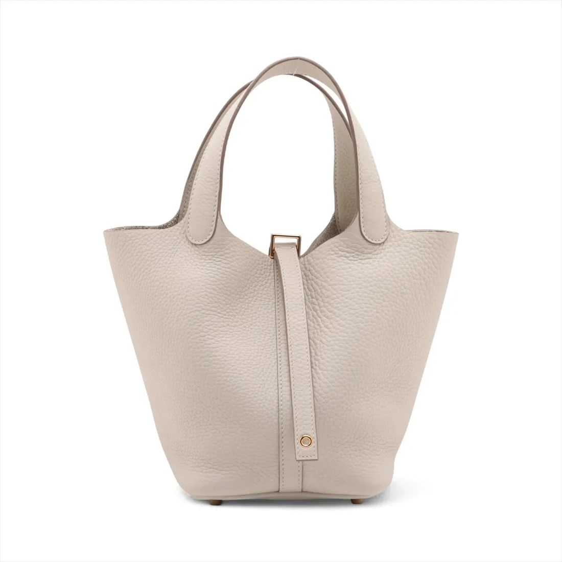 HERMES PICOTIN LOCK 18 PM TAURILLON CLEMENCE: Hermes Picotin Lock 18 PM Taurillon Clemence Brand: Hermès Type: Hand bag Material: Taurillon Clemence Color: Craie Size: Height:7.3inch Length:7.3inch Depth:5.3inch Handle height:4.9inch Accessor