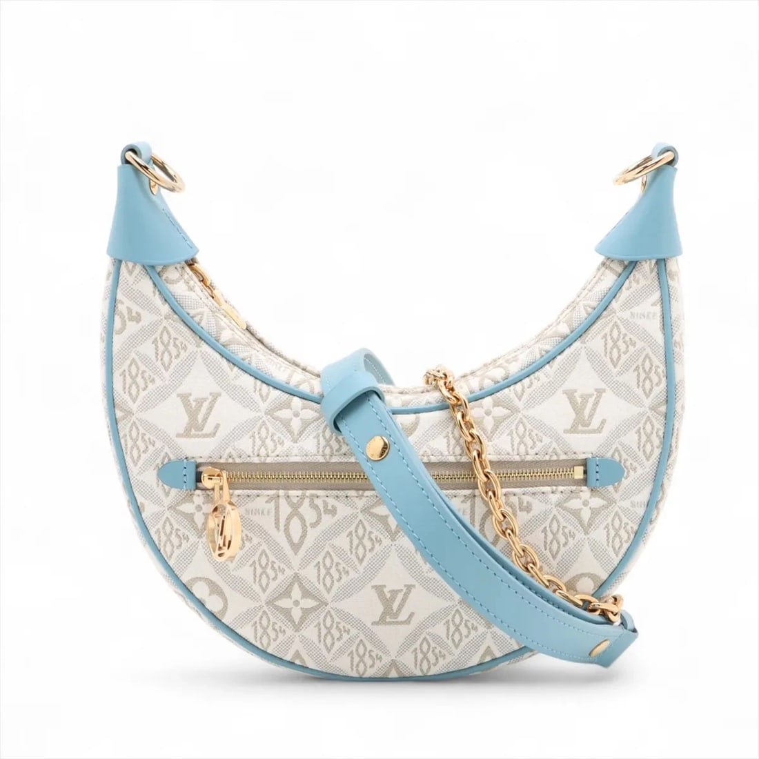 LOUIS VUITTON WHITE X BLUE: Louis Vuitton white x blue Brand: Louis Vuitton Type: Shoulder bag Material: none Color: White Size: Height:6.7inch Length:9.1inch Depth:2.2inch Handle height:10.6inch Accessories: None Ac