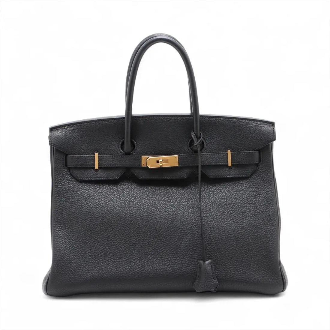 HERMES BIRKIN 35 LE TOURNAY FJORD BLACK GOLD: Hermes Birkin 35 Le Tournay Fjord Black Gold Brand: Hermès Type: Hand bag Material: Fjord Color: Black Size: Height:10.2inch Length:13.8inch Depth:7.3inch Handle height:4.1inch Accessories: None <