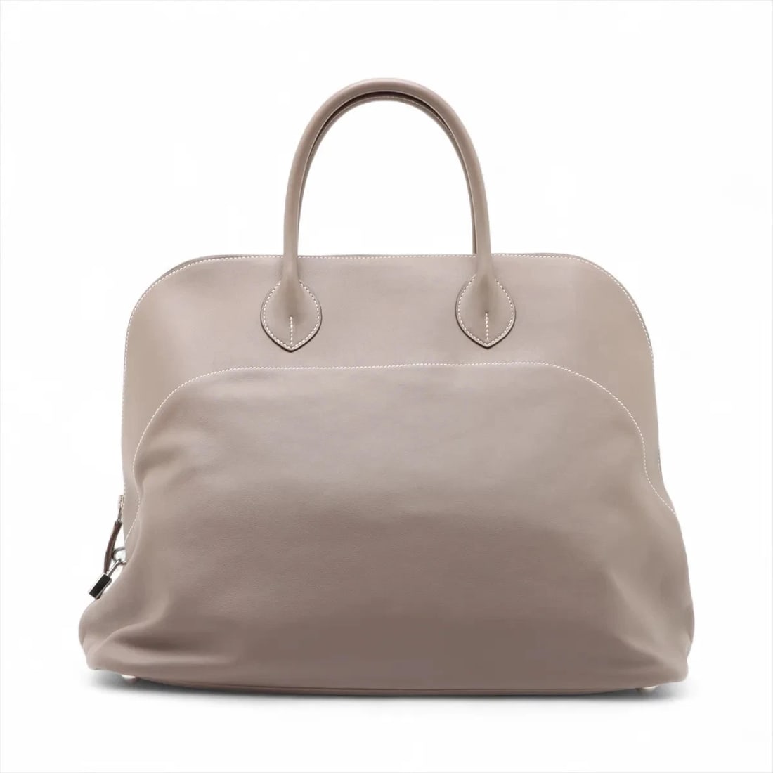 HERMES BOLIDE RELAX 45 VEAU SIKKIM GRIS ASPHALT SILVER: Hermes Bolide Relax 45 Veau Sikkim Gris asphalt Silver Brand: Hermès Type: Hand bag Material: Veau Sikkim Color: Gris asphalt Size: Height:13.6inch Length:17.3inch Depth:9.4inch Handle height:5.1inch